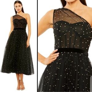 MacDuggal One-Shoulder Beaded Dress NWT